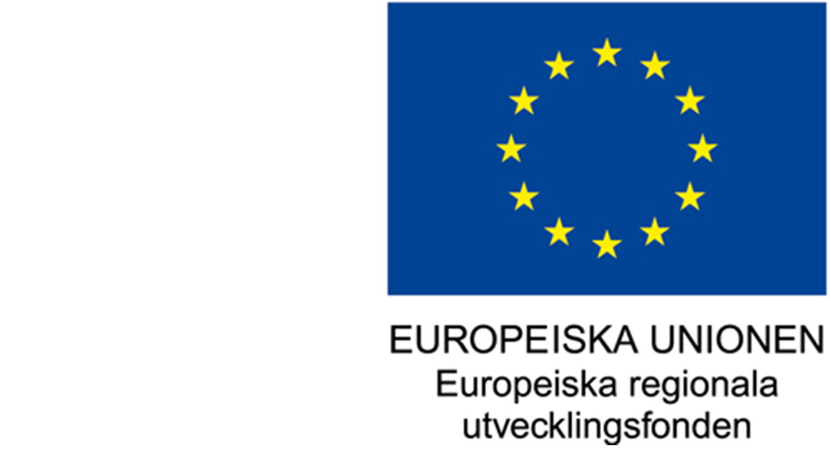 Logotyp för Europeiska unionen och Europeiska regionala utvecklingsfonden